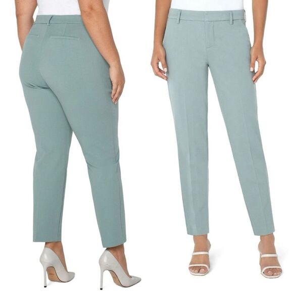 Liverpool Los Angeles Kelsey Knit Trouser Pant Sea Green Women 12/31 Petite NWT - Picture 10 of 10